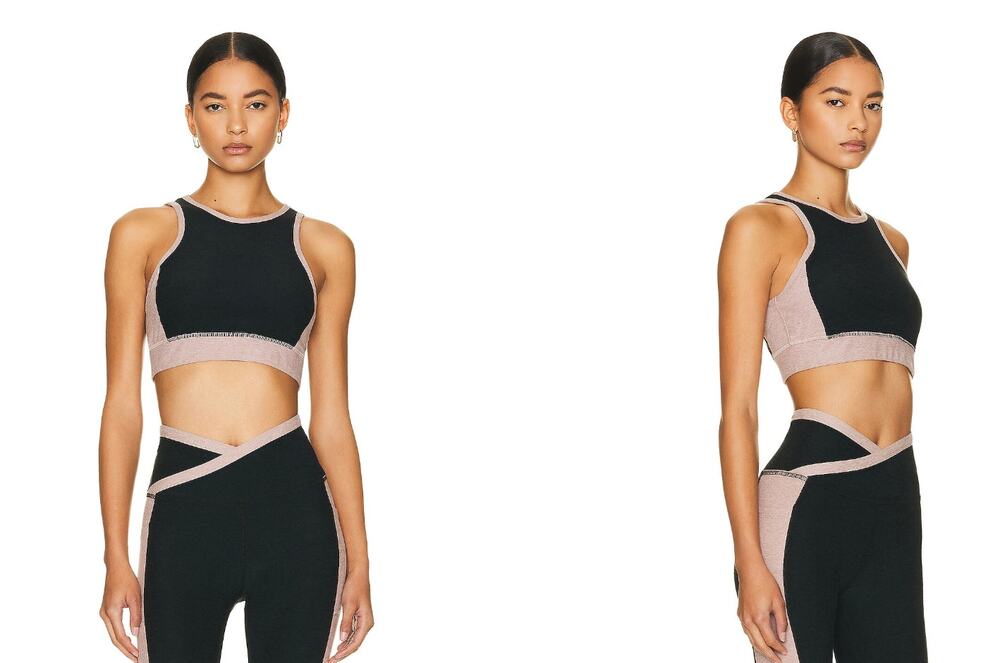 BEYOND YOGA spacedye on block sports bra size S